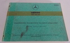 Parts catalogue Mercedes Benz Unimog type 403 / 406 chassis stand 8/1972 (35022)