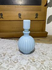 Antique Vintage Opaque Blue Opaline Perfume Bottle Eau de Cologne Bottle
