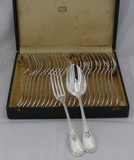 Christofle Trianon, 12 Tableware, 24 Piece Silver Metal Excellent Condition