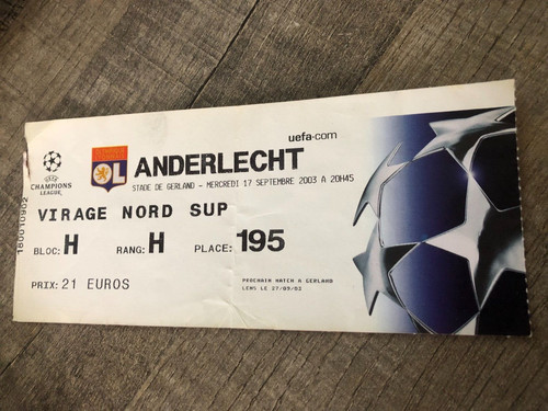 Ticket lyon v anderlecht - ol,
