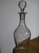 BACCARAT CRISTAL ANCIENNE BELLE CARAFE CAVE LIQUEUR 19 EME STYLE NAP III GRAVURE