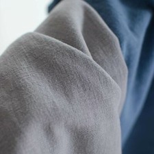 Toile de Lin lavé grise [au