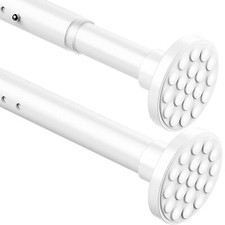 Tringle télescopique extensible sans perçage extra longue pour rideaux de sal...