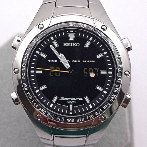 Montre noire seiko - seiko, sportura