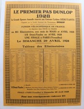 AFFICHE 1928 pneu DUNLOP