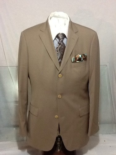 Mens boss cream button - cream, 3