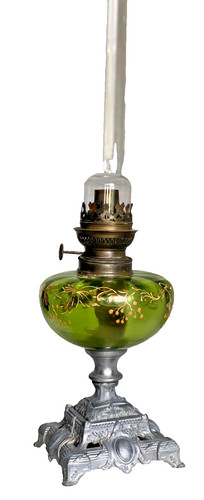 Lampe pétrole verre - lampe,