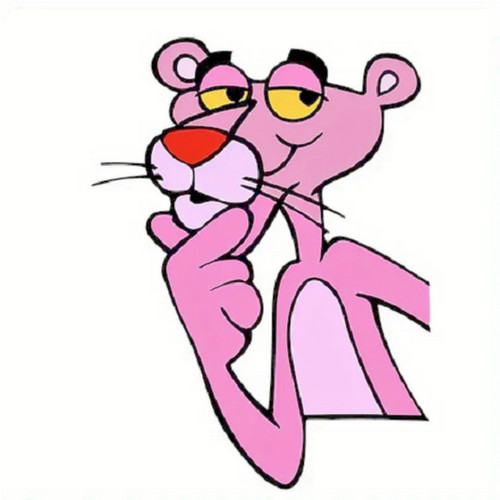 Pink panther cartoon pendant - pink,