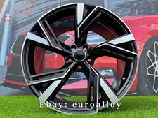 4X R20 Pouces 5X112 Jantes Noires Poli Style Audi RS6: S'adapte À A5 A6 A8 Q5 Q7