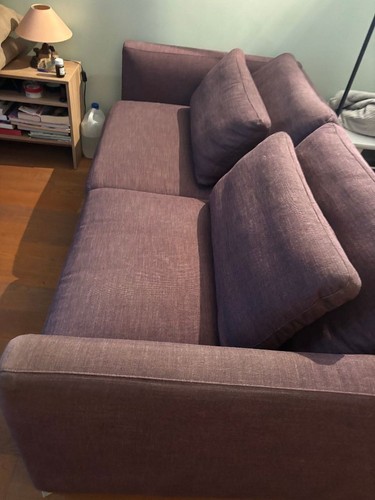 Canape tissu violet places - canape,
