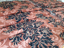 N42 2 panels antique Indian printed cotton fabric late 19th century lrg81 x h205+305cm