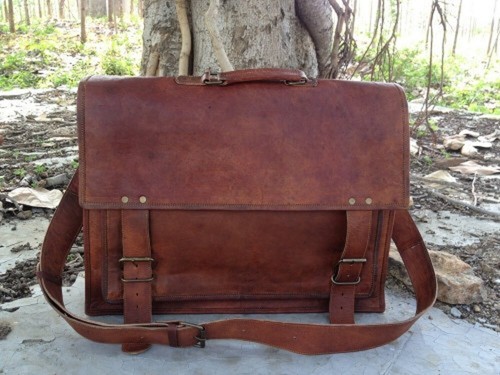 Vintage sac messager cuir - sac,