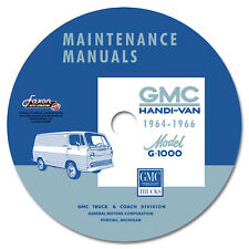 1964 1965 1966 GMC Van Atelier Manuel Set Sur Cd-Rom G1000 Handi-Van Réparation