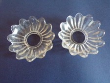 LOT DE 2 BOBECHES EN VERRE TRANSPARENT (lot numéro 2)