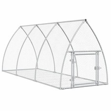 Cage à lapin argenté 300 x 105 x 120 cm acier galvanisé argent Helloshop26 02_0