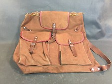 Antique Brown Canvas Backpack and Leather Strap Mountain Scout Type