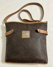 Ted Lapidus Paris Bucket Style Handbag Purse Brown / Tan