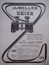 PUBLICITÉ ZEISS JUMELLES À