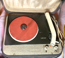 Tourne Disque LENCO Portable Rare Vintage Design Record Player Serviced  Antique