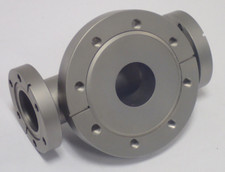 HPS DIVISION OF MKS CONFLAT TEE 3 ROTATABLE 2x 2.75'' OD 1x 4.5''OD UHV