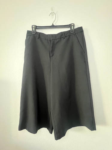Y2k wide leg black culotte - y2k,