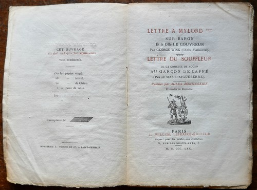 Lettre mylord sur baron - mylord, ***
