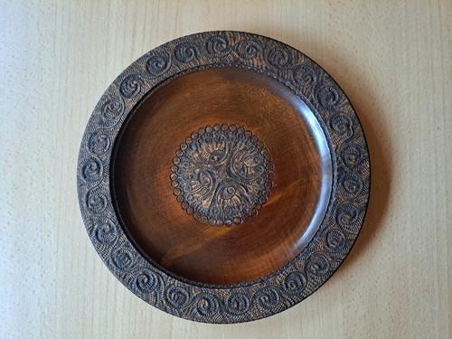 Assiette bois décoration - en,