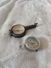 Lot 2 old compass including military and chrome steel