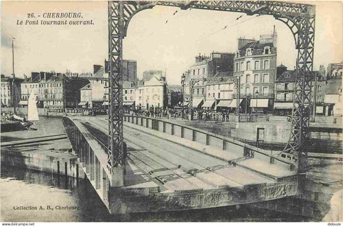 Old postcard cherbourg - postcard,