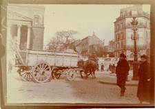 FRANCE Circa 1905 Charette traction animale pour livraisons dans  rues de Paris