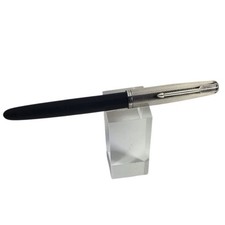 VINTAGE 1940’s PARKER 51 Stylo Plume Résine Capuchon Argent Massif FOUNTAIN PEN