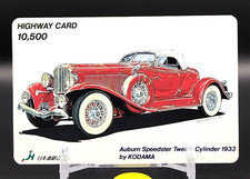 Auburn Speedster Twelve Cylinder 1933 Highway Card Japanese Retro Vintage