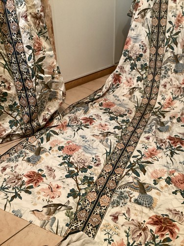 Rideau vintage satin coton - satin,