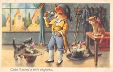 Postcard fantasy representing a humanized cat / cadet roussel / cat / illustrator