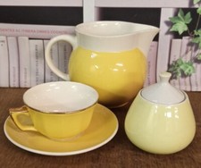 Solitaire Villeroy Et Boch Mettlach Tasse , pot a lait , sucrier / jaune 