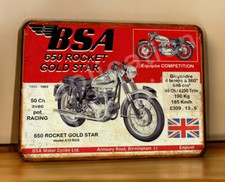 Plaque métal  BSA 650 Rocket