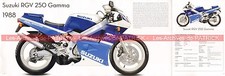 SUZUKI RGV 250 Gamma 1988 UK Fiche Moto #009106