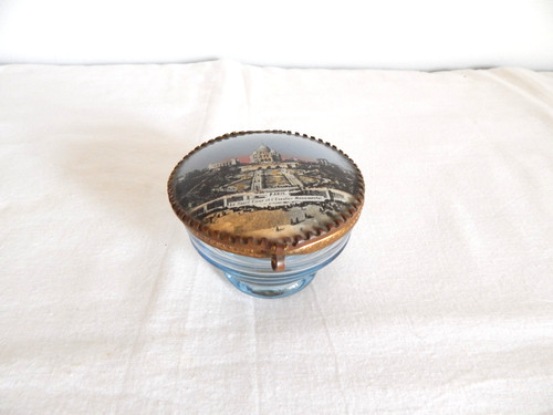 Ancienne boîte verre laiton - ancienne,
