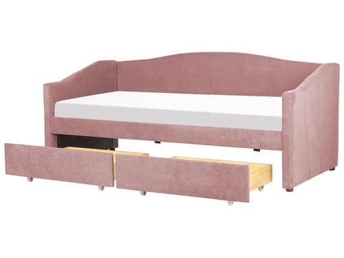 Lit deux tiroirs tissu - lit,
