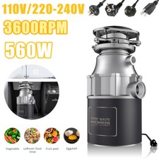 560W 1120ML Household Feed Garbage Disposal Food Waste Disposer Grinding Sink
