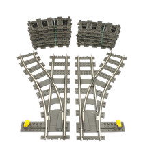 Lego® train 9V chemin de fer voie ferrée 4531 4520 aiguillage 18 courbés