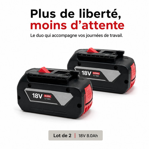 Lot batteries 18v 0ah - lot, 2