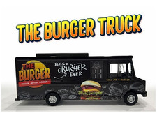 USA - STEP VAN Food Truck - The Burger  - black - American Diorama 1:64