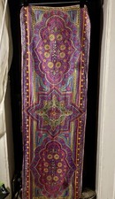 Vera Neumann Vintage Rolled Edge Silk Scarf 45”x15”. Spectacular Vibrant Piece