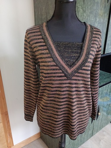 Beau pull damart col v - pull,