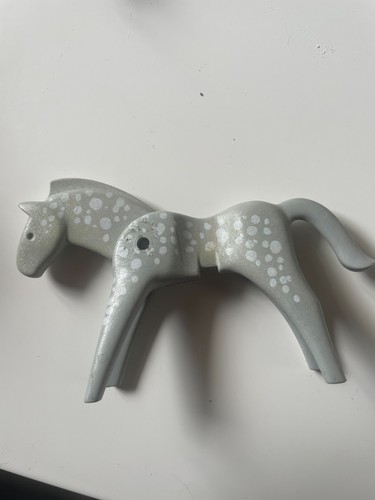 Playmobil cheval gris taches