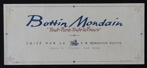 Buvard bottin mondain - mondain, tout