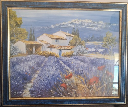 Peinture paysage champ - , de