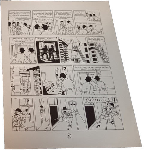 Hergé epreuve d impression - d,