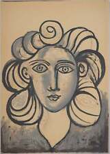 Pablo PICASSO: Portrait of Françoise in Grey, Lithograph